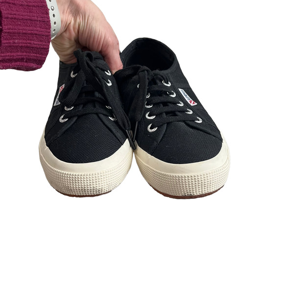 Superga Black canvas sneakers Women Size EU38/US8 - Picture 10 of 14